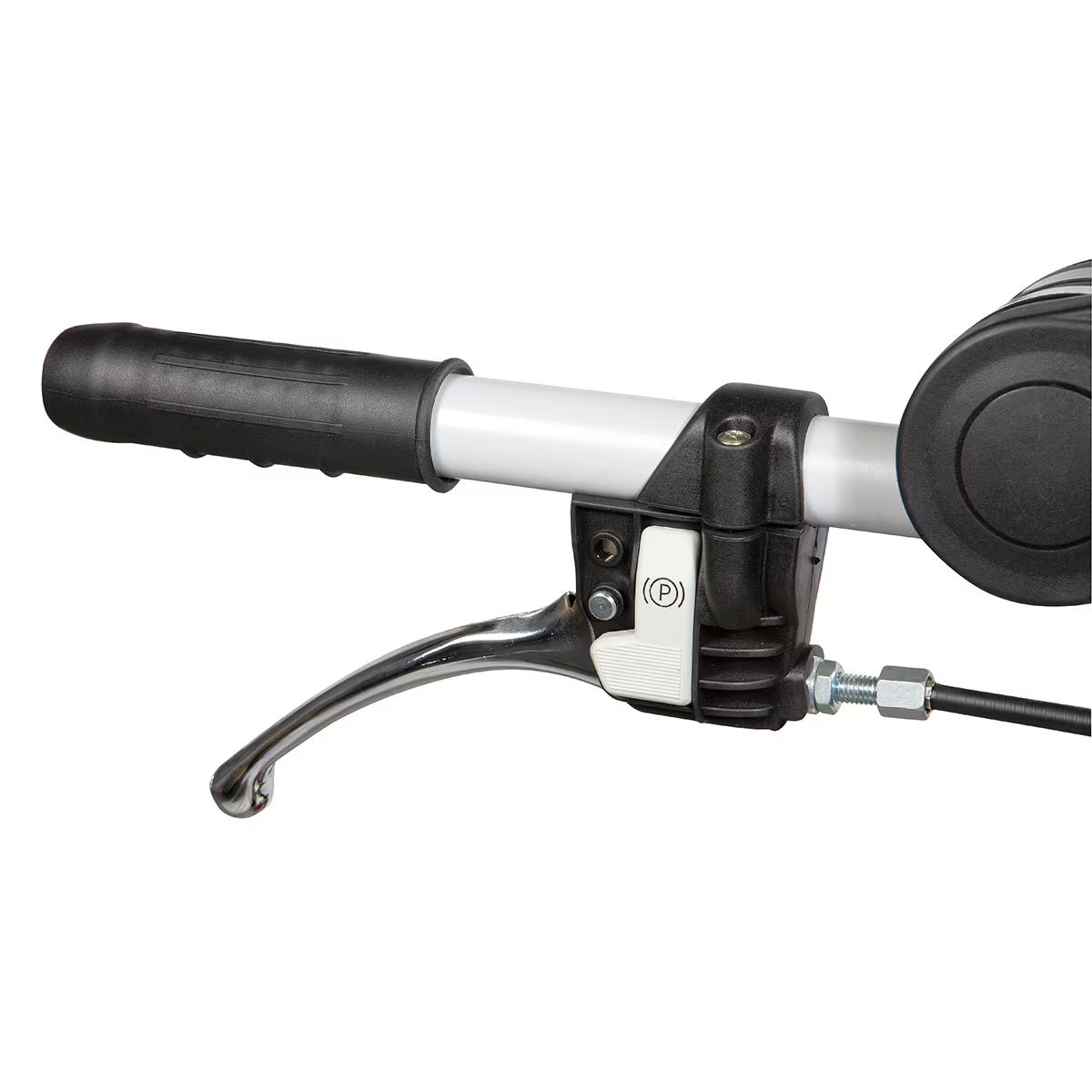 handlebar controls close up view