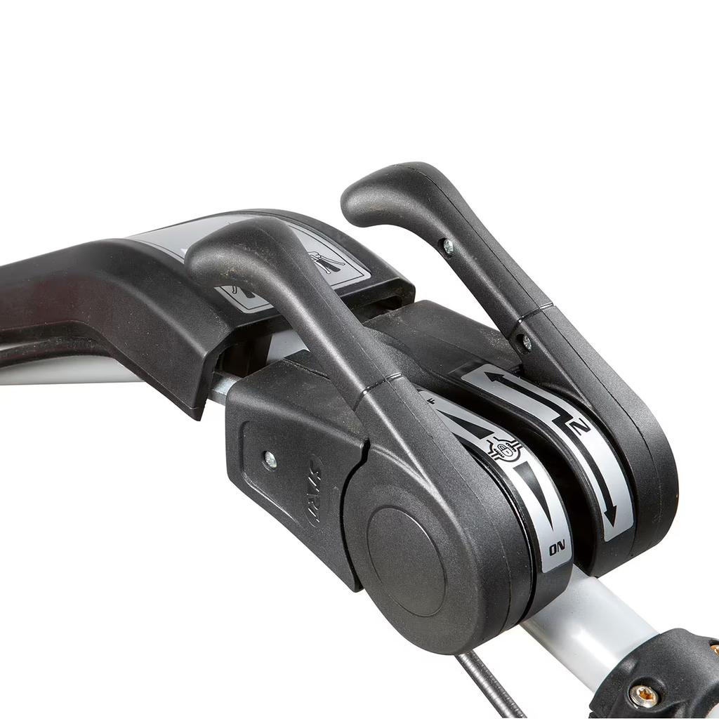 handlebar controls close up view
